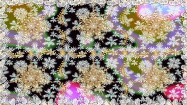 Kusursuz klasik raster, nötr, gri ve altın desenli. Klasik klasik klasik arka plan. Geleneksel oryantasyon süsü.