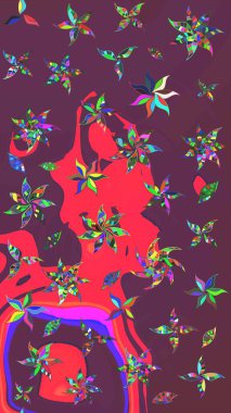 Küçük bir çiçekte eskiz deseni. Hoş bir çiçek geçmişi var. Güzel kumaş deseni. Raster illüstrasyonu.