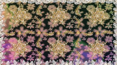 Kusursuz desenli altın elementler. Altın şablon. Gri ve bej renkli Royal retro. Klasik çiçek dokusu. Kart, duvar kağıdı, ambalaj ve tekstil için klasik tasarım. Raster illüstrasyonu.