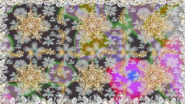 Gri ve nötr renklerde grafiksel modern kusursuz desen. Kusursuz raster arka plan. Duvar kâğıdı barok, İspanyol kumaşı. Kusursuz çiçek deseni.