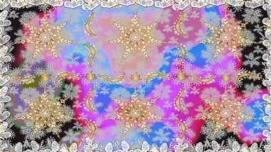 Damask pürüzsüz yineleme kalıbı. Antika altın tekrarlanabilir duvar kağıdı. Tarafsız ve gri renklerde altın element. Barok tarzında altın çiçekli süs..