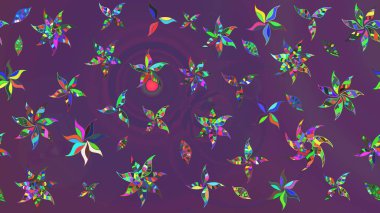 Raster illüstrasyonu. Tekstil veya kitap kapakları, imalat, duvar kağıtları, baskı, hediye paketi ve yapıştırma kitabı için çiçek eskizi geçmişi. Küçük ölçekli çiçeklerdeki basit sevimli desen.