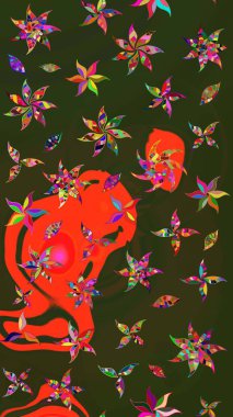 Şekil verilmiş çiçeklerle eskiz deseni. Çiçek deseni duvar kağıdı, desen dolguları ve web sayfası arka planı için kullanılabilir. Süslü zentangle çizim dokusu, soyut çiçeklerle süslenmiş..