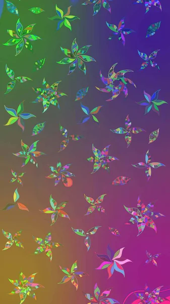 Egzotik çiçekler, mor ve yeşil renkler üzerine botanik ve parlak klasik doğa. Klasik tropikal doğal elementlerin suluboya seti. Raster illüstrasyonu.