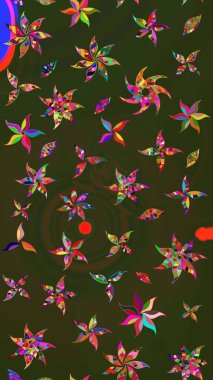 Nazikçe, güzel çiçek arkaplanı. Yeşil ve gri renkli çiçekler. Raster çiçek desenli ve çiçekli..