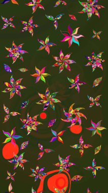 Eskiz Vintage Çiçek Deseni. Raster Kalça dokusu deseni.