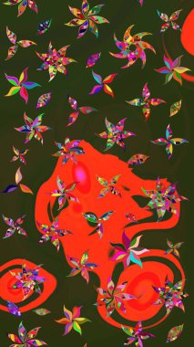 Raster Güzel kumaş deseni. Çiçek arkaplan ile soyut zarafet çizim deseni.