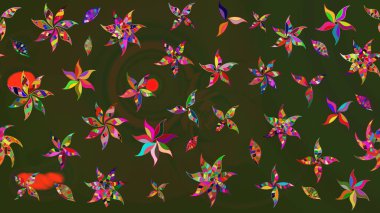 Hoş bir çiçek geçmişi var. Küçük bir çiçekte eskiz deseni. Güzel kumaş deseni. Raster illüstrasyonu.