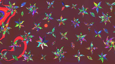 Küçük kahverengi ve yeşil renkte güzel bir besin torbası deseni, çiçekler. Tekstil, kumaş, kapaklar, duvar kağıtları, baskı, naylon, koleksiyon defteri, örgü, dekupaj için güzel bir eskiz. Millefleurlar.