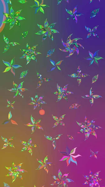 Robot resim. Küçük çiçekteki sevimli çiçek deseni. Raster illüstrasyonu.