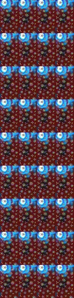 Kırmızı ve kahverengi renkte çiçekler. Düz Çiçek Elementleri Tasarımı. Sevimli çiçek raster deseni. Renkli Bahar Teması çizim şablonu.