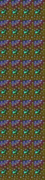 Suluboya tarzında yeşil ve kahverengi renklerde. Küçük çiçekli yay deseni çiz. Raster illüstrasyonu.