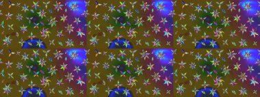 Asya tekstil tarzında. Düz Çiçek Elementleri Tasarımı. Raster illüstrasyonu. Renkli Bahar Teması eskiz kalıbı. Çiçek desenli çizim. Güzel kumaş deseni.