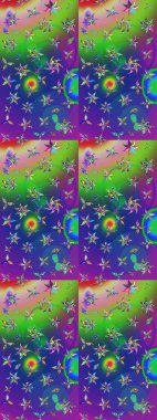 Tekstil, kumaş, kapaklar, duvar kağıtları, baskı, naylon, koleksiyon defteri, örgü, dekupaj için güzel bir eskiz. Küçük yeşil ve mavi çiçeklerle oldukça kaliteli besin torbası deseni.