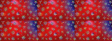 Raster Yumuşak kumaş deseni. Çiçek kırmızısı ve menekşe eskiz deseni. Raster çiçek izi. Klasik taslak çizimi.