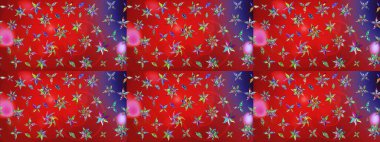 Bahar çiçekleriyle güzel bir çiçek deseni çizmişsin. Raster illüstrasyonu. Güzel kumaş deseni.