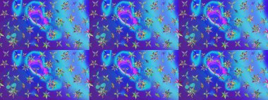 Flower eskiz arka planı. Şatafatlı bahar bahçesi dokusu. Raster illüstrasyonu. Çiçek deseni.