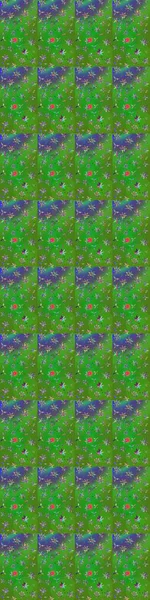 Raster çiçek izi. Klasik taslak çizimi. Raster Yumuşak kumaş deseni. Çiçek yeşili ve mor çizim deseni.