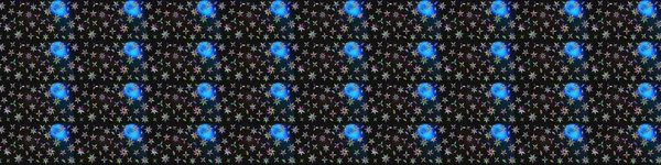 Çiçekli karalama şeklinde Raster çiçek deseni. Gri ve mavi renkte yaz çiçekleri. Raster illüstrasyonu.