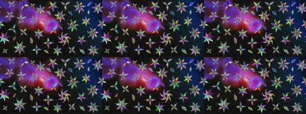 Çiçekli karalama şeklinde Raster çiçek deseni. Gri ve mavi renkte çiçekler. Nazik, narin çiçek arkaplanı.