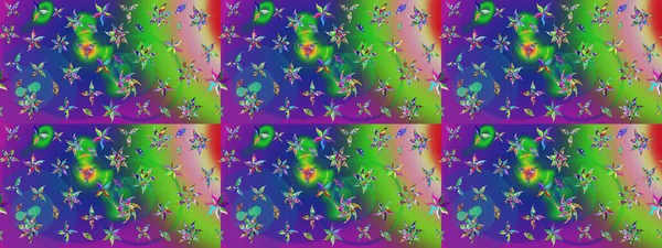 Sevgililer günü ve tebrik kartı konsepti için şık bir davetiye. Manzaralı çiçek deseni. Üst manzara, yumuşak yeşil ve mavi renkli. Çiçek kompozisyonu, el boyası, hassas şablon..