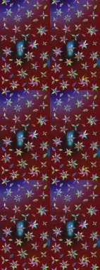 Çiçekli çiçek deseni, suluboya. Küçük çiçekte güzel bir çiçek deseni var. Raster deseni.