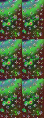 Raster illüstrasyonu. Hoş bir çiçek geçmişi var. Güzel kumaş deseni. Küçük çiçekte çizim deseni.