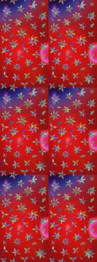 Kırmızı ve mor renkte çiçekler. Çiçekli karalama şeklinde Raster çiçek deseni. Nazik, narin çiçek arkaplanı.