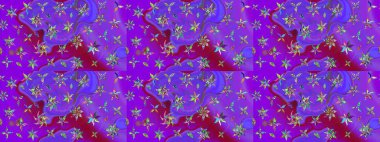 Çiçek desenli eskiz, yaz çiçekleri. Mor ve mor renkli çiçekler. Renkli Bahar Teması eskiz kalıbı. Düz Çiçek Elementleri Tasarımı.