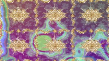 Soyut duvar kâğıdı, ambalaj dekorasyonu. Tarafsız renklerde raster altın desen. Altın kar tanesi basit bir çizim kalıbı. Kışın sembolü, Mutlu Noel tatili, Mutlu yıllar 2019.