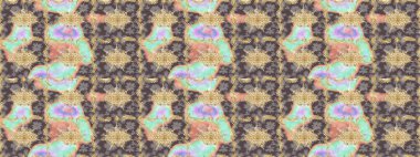 Barok tarzında altın çiçekli süs. Altın çiçekli eskiz deseni. Kahverengi renkte altın bir element. Damask arkaplanı.