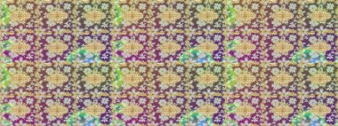 Eskiz oryantal klasik altın desen. Tarafsız renklerde altın tekrarlayan elementler içeren Raster soyut arkaplanı.