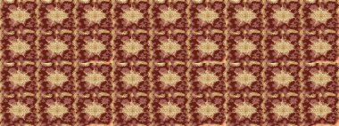 Kahverengi renklerde altın element. Barok tarzında altın çiçekli süs. Doku arka planında altın duvar kâğıdı. Damask çizimi yinelenen arkaplan.