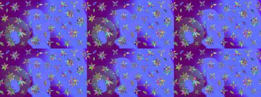 Küçük çiçekteki sevimli çiçek deseni. Raster illüstrasyonu. Tony 'nin kumaş kalıbını çiz. Modaya uygun kumaş deseni.