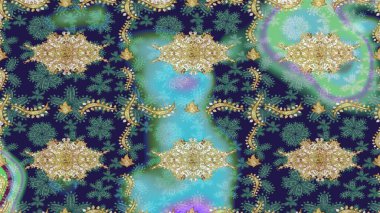 Noel, kar tanesi, yeni yıl 2019. Mavi renklerde altın elementli eskiz kalıbı.