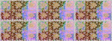 Raster geometrik arka plan. Senin tasarımın için, duvar kağıdı. Altın rengi, kusursuz çizim. Tarafsız renklerde altın desenli altın çiçekli elementler.