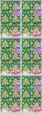 Damask arkaplanı tekerrür ediyor. Barok tarzında altın çiçek süsü. Yeşil renklerdeki altın element. Antika altın tekrarlanabilir duvar kağıdı.