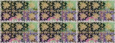 Gri renklerdeki altın element. Süslü raster dekorasyonu. Lüks, kraliyet ve Viktorya dönemi konsepti. Klasik barok çiçekli desenli altın renginde gri renkte..