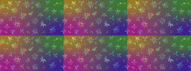 Moda arka planında parlak buketler. Eski usul küçük çiçekli şirin bir eskiz deseni. Raster illüstrasyonu. Kumaş, duvar kâğıdı ve kağıda yazdırmak için gelişen arkaplan.