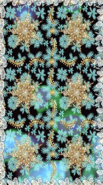 Klasik raster şablonu. Tekrarlayan elementlerle kusursuz soyut arkaplan. Tarafsız ve altın desenli.