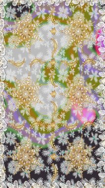 Duvar kâğıdı barok, İspanyol kumaşı. Gri renklerde grafiksel, modern, pürüzsüz desen. Kusursuz çiçek deseni. Kusursuz raster arkaplanı.