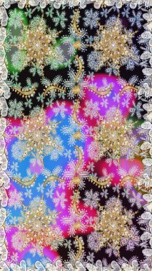 Kusursuz klasik altın desen. Raster geleneksel oryantasyon süsü. Altın elementlerle gri renklerde altın desen.