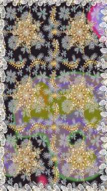 Duvar kâğıdı barok, İspanyol kumaşı. Gri ve nötr renklerde grafiksel modern kusursuz desen. Kusursuz çiçek deseni. Kusursuz raster arkaplanı.