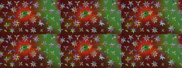 Kahverengi ve yeşil renklerde çiçeklerle çizilmiş çiçek deseni. Çiçekler suluboya tarzında kahverengi ve yeşil renklerde.