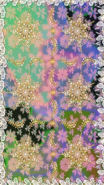 Barok tarzında kusursuz bir doğulu süsü. Tarafsız ve bej renklerde altın desenli altın elementler. Raster oryantal süs. Geleneksel klasik altın desen.