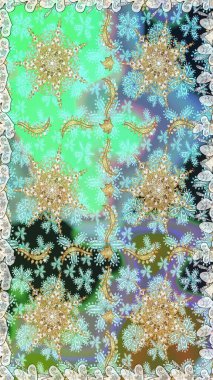 Antika altın tekrarlanabilir duvar kağıdı. Barok tarzında altın çiçekli süs. Damask pürüzsüz yineleme kalıbı. Tarafsız ve mavi renkler üzerine altın element.