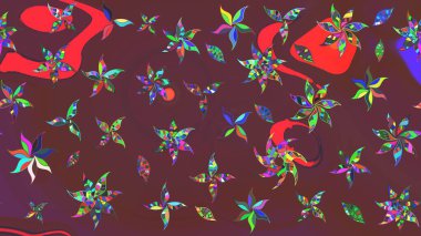 Raster - stok. Eskiz arkaplan modeli. Suluboya, elle çizilmiş. Vadinin çiçekleri kahverengi ve yeşil renklerde.