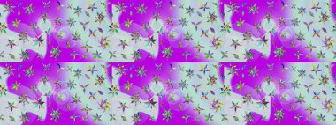 Çiçek desenli raster, nötr ve menekşe çizgi grafik desenli soyut raster arkaplan. Modern stil dokusu.