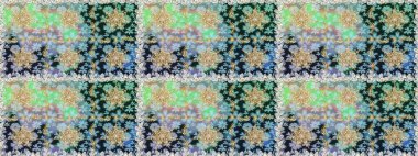 Çiçek süsü kumaş deseni, cam, çiçek desenli altın elementli, nötr renklerde metal. Klasik raster altın pürüzsüz desen.