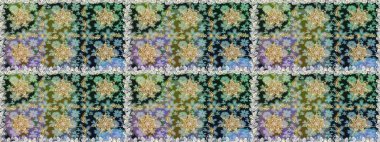 Çiçek süsü kumaş deseni, cam, çiçek desenli metal gri renkli ve altın elementli. Klasik raster altın pürüzsüz desen.